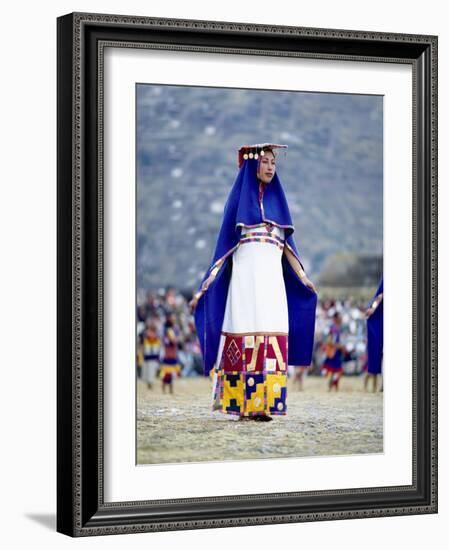 Woman in Costume for Inti Raimi Festival of the Incas, Cusco, Peru-Jim Zuckerman-Framed Photographic Print