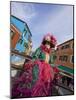 Woman in Costume For the Annual Carnival Festival, Burano Island, Venice, Italy-Jim Zuckerman-Mounted Photographic Print