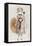 Woman in Droopy Hat, Fashion Illustration-null-Framed Stretched Canvas