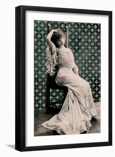 Woman in Fancy Gown-null-Framed Art Print