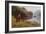 Woman in Fjord Landscape-Hans Andreas Dahl-Framed Giclee Print