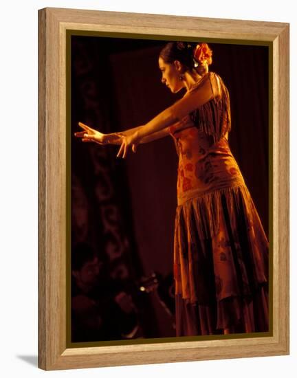 Woman in Flamenco Dress at Feria de Abril, Sevilla, Spain-Merrill Images-Framed Premier Image Canvas