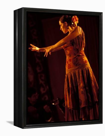 Woman in Flamenco Dress at Feria de Abril, Sevilla, Spain-Merrill Images-Framed Premier Image Canvas