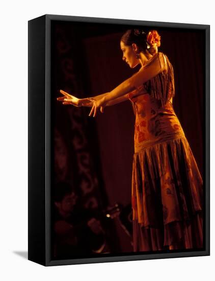 Woman in Flamenco Dress at Feria de Abril, Sevilla, Spain-Merrill Images-Framed Premier Image Canvas