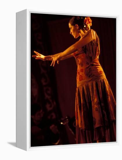 Woman in Flamenco Dress at Feria de Abril, Sevilla, Spain-Merrill Images-Framed Premier Image Canvas