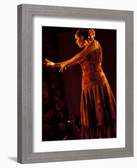 Woman in Flamenco Dress at Feria de Abril, Sevilla, Spain-Merrill Images-Framed Photographic Print