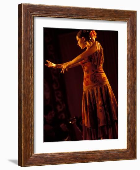 Woman in Flamenco Dress at Feria de Abril, Sevilla, Spain-Merrill Images-Framed Photographic Print