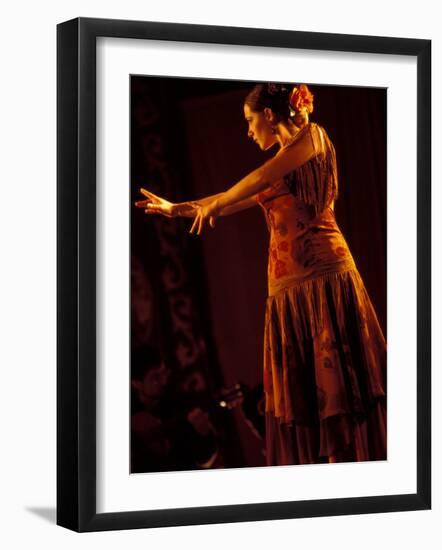 Woman in Flamenco Dress at Feria de Abril, Sevilla, Spain-Merrill Images-Framed Photographic Print