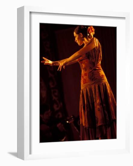 Woman in Flamenco Dress at Feria de Abril, Sevilla, Spain-Merrill Images-Framed Photographic Print