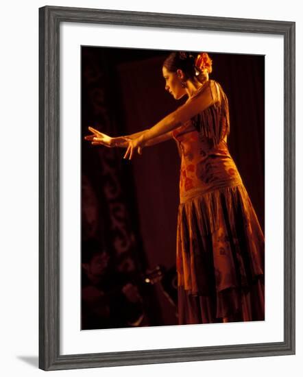 Woman in Flamenco Dress at Feria de Abril, Sevilla, Spain-Merrill Images-Framed Photographic Print