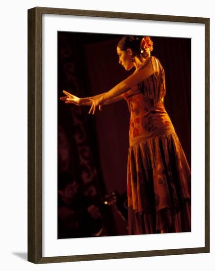 Woman in Flamenco Dress at Feria de Abril, Sevilla, Spain-Merrill Images-Framed Photographic Print
