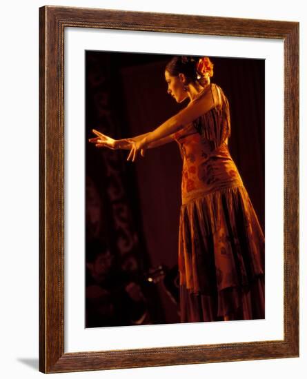 Woman in Flamenco Dress at Feria de Abril, Sevilla, Spain-Merrill Images-Framed Photographic Print