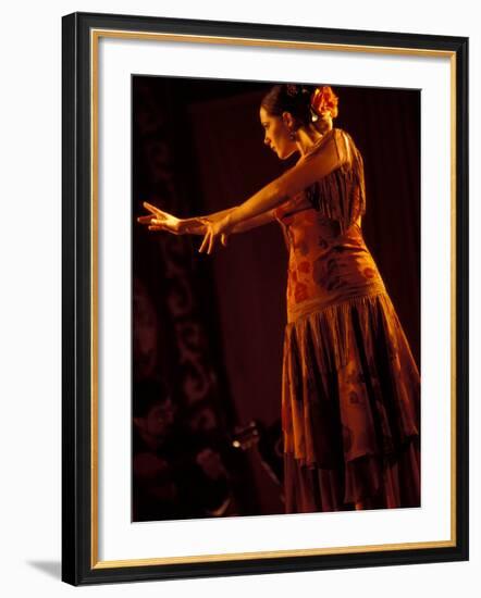 Woman in Flamenco Dress at Feria de Abril, Sevilla, Spain-Merrill Images-Framed Photographic Print