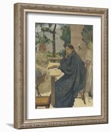 Woman in Flecked Robe-K.X. Roussel-Framed Premium Edition