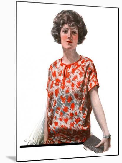 "Woman in Floral Print,"January 27, 1923-Charles A. MacLellan-Mounted Giclee Print