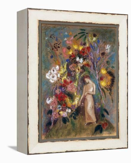 Woman in Flowers, 1904-Odilon Redon-Framed Premier Image Canvas