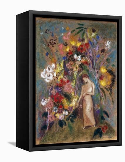 Woman in Flowers, 1904-Odilon Redon-Framed Premier Image Canvas