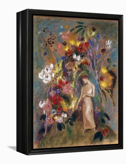 Woman in Flowers, 1904-Odilon Redon-Framed Premier Image Canvas