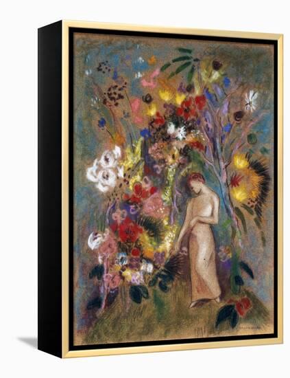 Woman in Flowers, 1904-Odilon Redon-Framed Premier Image Canvas