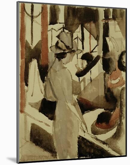 Woman in front of Hat Shop 1914-Auguste Macke-Mounted Giclee Print