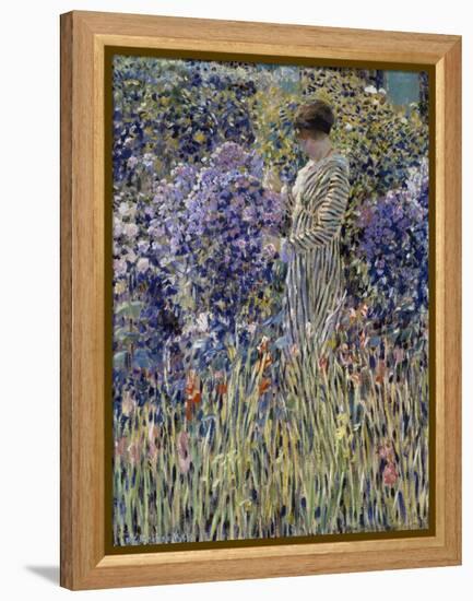 Woman in Garden, Circa 1912-Frederick Carl Frieseke-Framed Premier Image Canvas