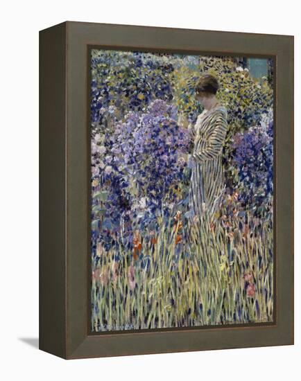 Woman in Garden, Circa 1912-Frederick Carl Frieseke-Framed Premier Image Canvas