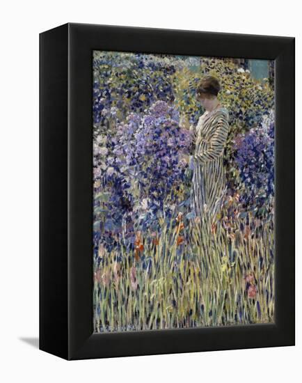 Woman in Garden, Circa 1912-Frederick Carl Frieseke-Framed Premier Image Canvas