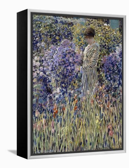 Woman in Garden, Circa 1912-Frederick Carl Frieseke-Framed Premier Image Canvas