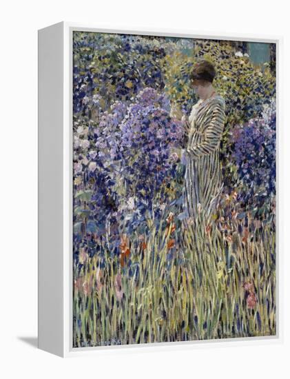 Woman in Garden, Circa 1912-Frederick Carl Frieseke-Framed Premier Image Canvas