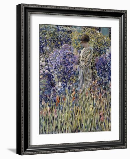 Woman in Garden, Circa 1912-Frederick Carl Frieseke-Framed Giclee Print