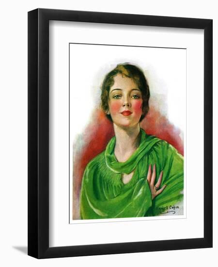 "Woman in Green,"March 23, 1929-William Haskell Coffin-Framed Giclee Print