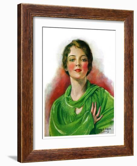 "Woman in Green,"March 23, 1929-William Haskell Coffin-Framed Giclee Print