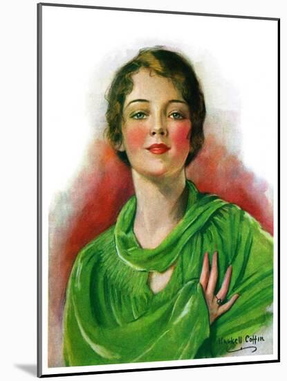 "Woman in Green,"March 23, 1929-William Haskell Coffin-Mounted Giclee Print