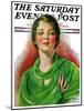 "Woman in Green," Saturday Evening Post Cover, March 23, 1929-William Haskell Coffin-Mounted Giclee Print
