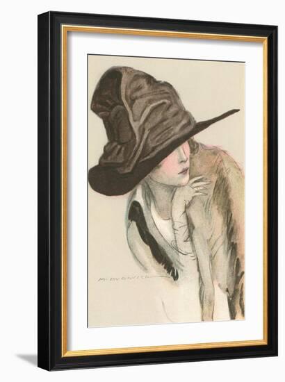 Woman in Hat-null-Framed Art Print