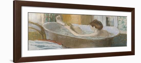 Woman in Her Bath, Sponging Her Leg, circa 1883-Edgar Degas-Framed Giclee Print