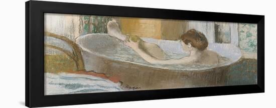 Woman in Her Bath, Sponging Her Leg, circa 1883-Edgar Degas-Framed Giclee Print