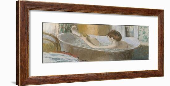 Woman in Her Bath, Sponging Her Leg, circa 1883-Edgar Degas-Framed Giclee Print