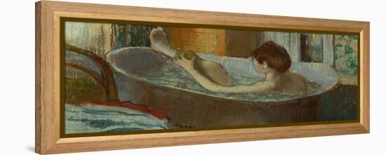 Woman in Her Bath, Washing a Leg, 1883-1884-Edgar Degas-Framed Premier Image Canvas
