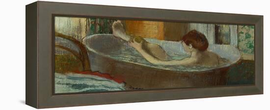 Woman in Her Bath, Washing a Leg, 1883-1884-Edgar Degas-Framed Premier Image Canvas