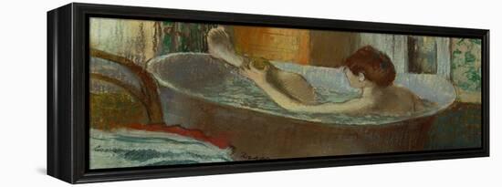 Woman in Her Bath, Washing a Leg, 1883-1884-Edgar Degas-Framed Premier Image Canvas