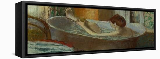 Woman in Her Bath, Washing a Leg, 1883-1884-Edgar Degas-Framed Premier Image Canvas