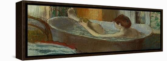 Woman in Her Bath, Washing a Leg, 1883-1884-Edgar Degas-Framed Premier Image Canvas