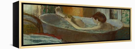 Woman in Her Bath, Washing a Leg, 1883-1884-Edgar Degas-Framed Premier Image Canvas