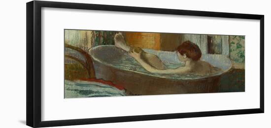 Woman in Her Bath, Washing a Leg, 1883-1884-Edgar Degas-Framed Giclee Print