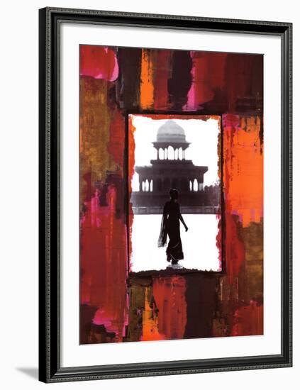 Woman in India-Anne Valverde-Framed Art Print