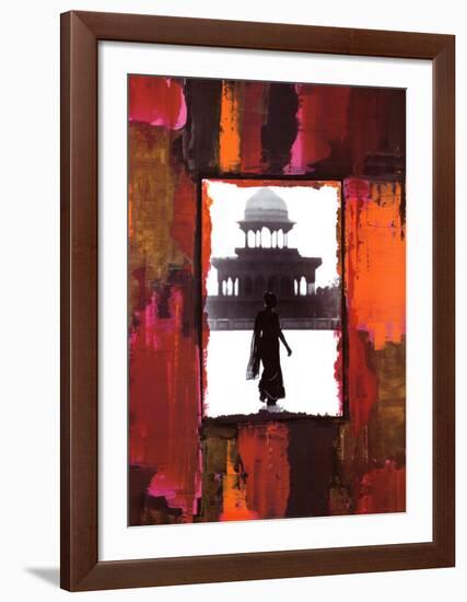 Woman in India-Anne Valverde-Framed Art Print