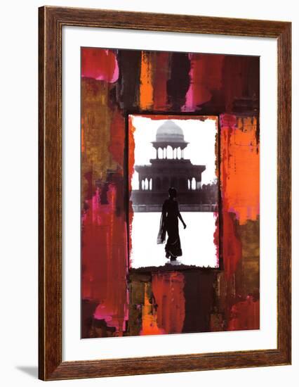 Woman in India-Anne Valverde-Framed Art Print