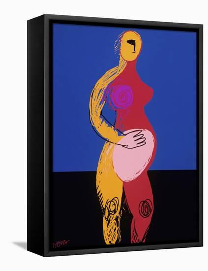 Woman in Labor-Diana Ong-Framed Premier Image Canvas