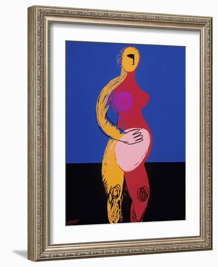 Woman in Labor-Diana Ong-Framed Giclee Print